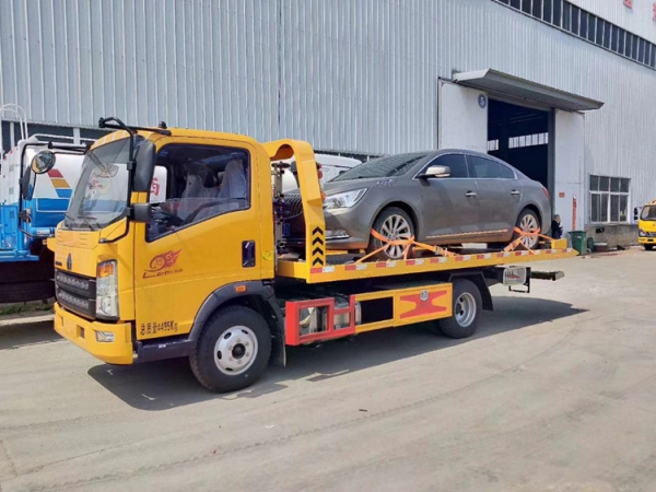 重汽豪沃蓝牌一拖二清障车